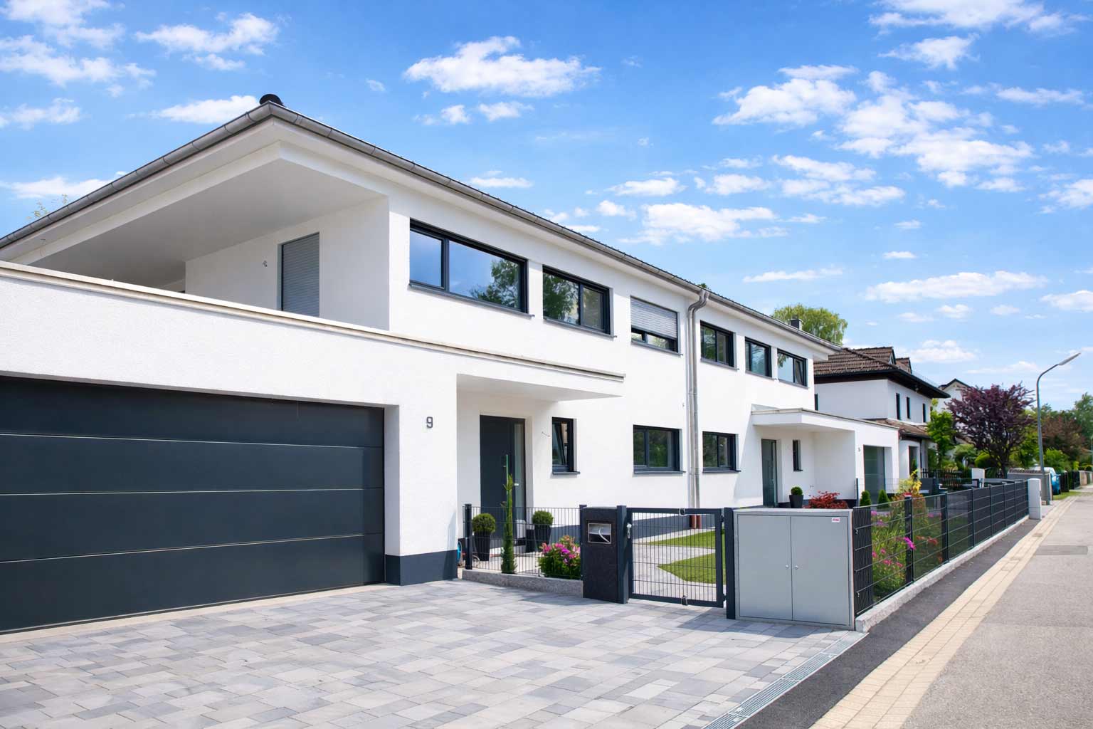 hochwertiges einfamilienhaus germering garage und einfahrt