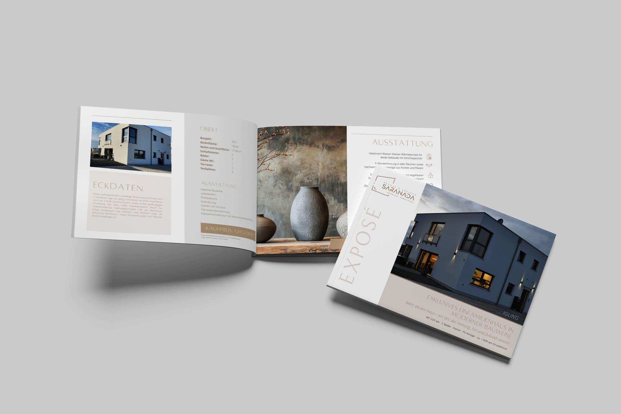 Immobilien Prause und Freitag Immobilien Expose Präsentation Immobilienmarketing Broschüre