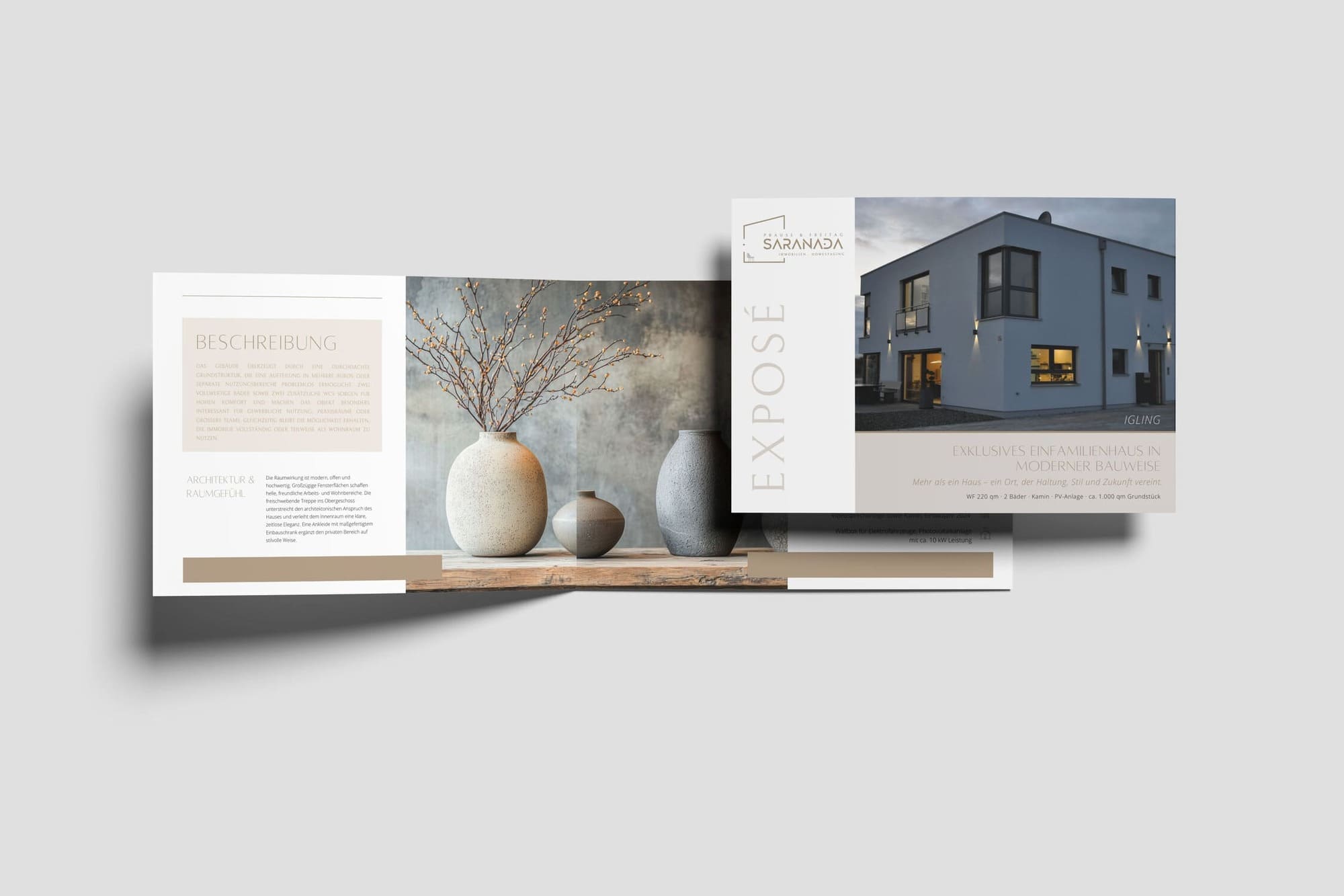 Immobilien Prause und Freitag Immobilien Expose Präsentation Immobilienmarketing Broschüre