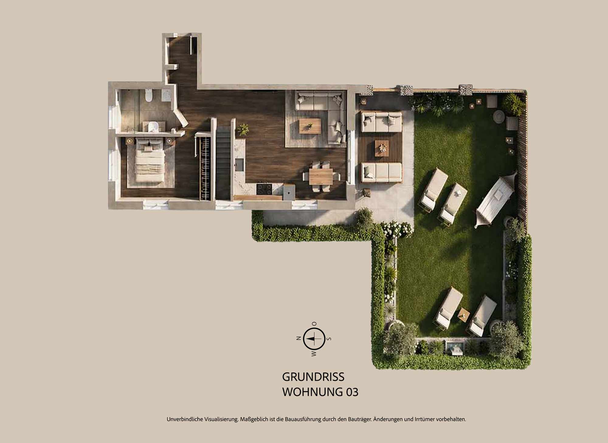 grundriss 2 zimmer erdgeschosswohnung kaufering wohnung 03