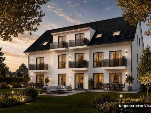 3-Zimmer-Erdgeschosswohnung Kaufering mehrfamilienhaus aussenansicht