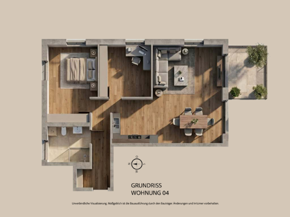 grundriss 2 zimmer erdgeschosswohnung kaufering wohnung 04
