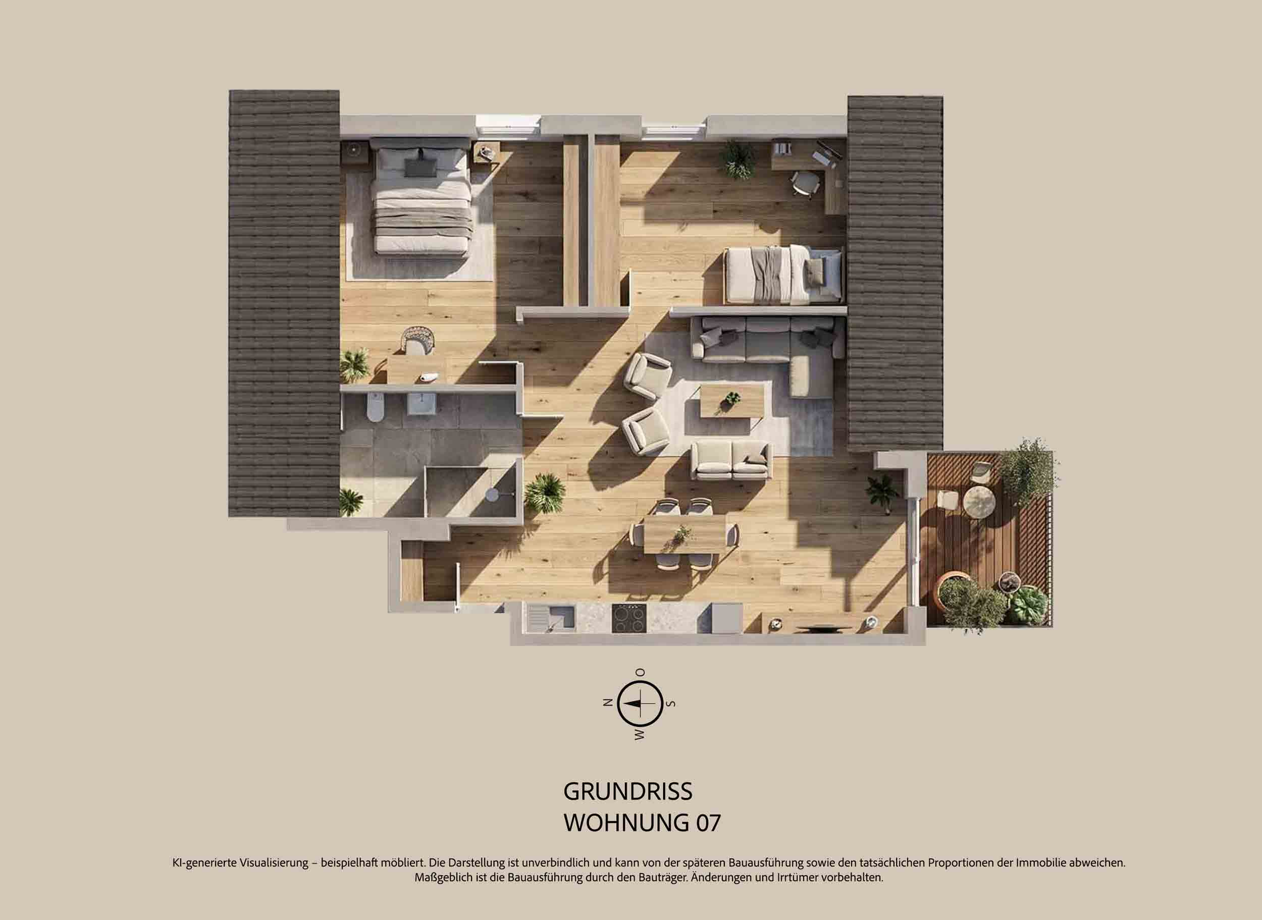 grundriss 3 zimmer dachgeschosswohnung kaufering wohnung 07
