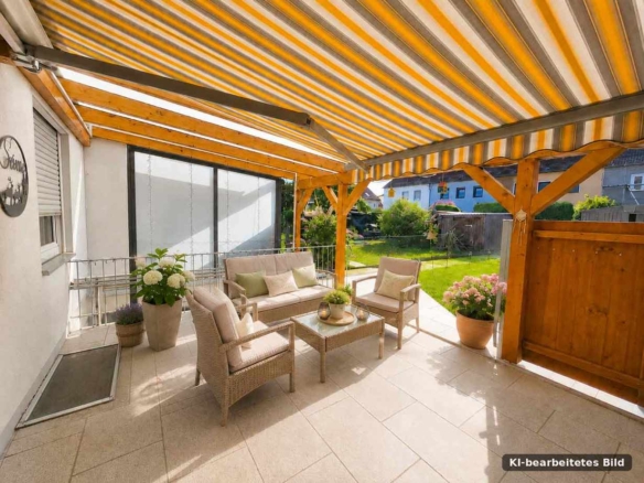 reihenmittelhaus terrasse landsberg ki bearbeitete visualisierung