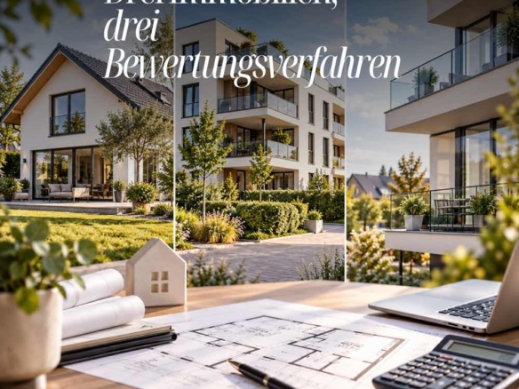 Drei Immobilien, drei Immobilienbewertungsverfahren – Vergleich von Haus, Mehrfamilienhaus und Eigentumswohnung