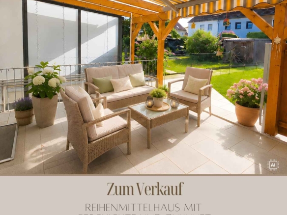 reihenmittelhaus in landsberg am lech terrasse visualisierung